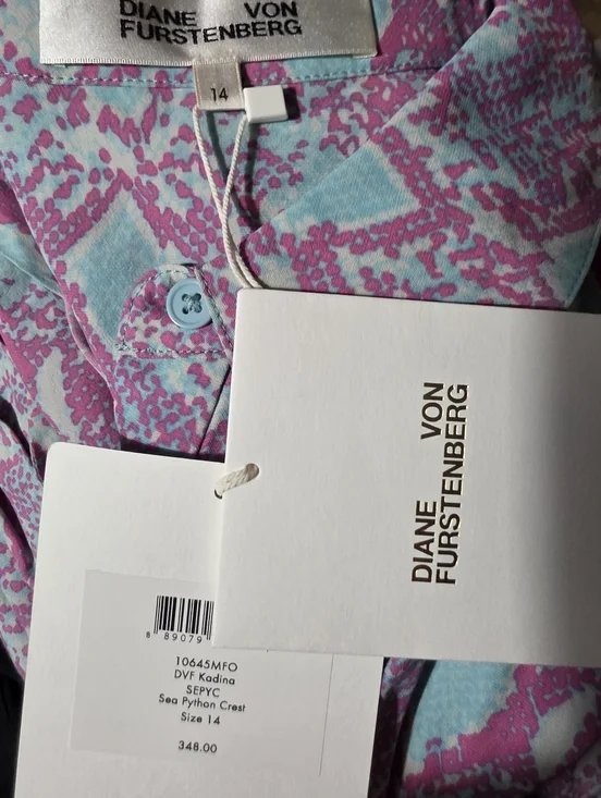 DVF Diane Von Furstenberg Kadina Sea Python Crest Size 14 NWT $348 - Picture 5 of 5